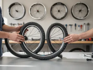 Osoba w sportowych butach idzie po prostej alejce w parku, symbolizując liczenie kroków i dystansu w kilometrach.