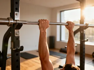 Profesjonalny but biegowy na bieżni lekkoatletycznej w porannym słońcu, symbolizujący przygotowanie do treningu wytrzymałościowego.