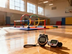 Profesjonalny but biegowy na bieżni lekkoatletycznej w porannym słońcu, symbolizujący przygotowanie do treningu wytrzymałościowego.