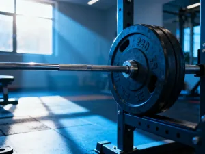Profesjonalna platforma do stepu w nowoczesnej sali fitness, zachęcająca do rozpoczęcia treningu cardio.