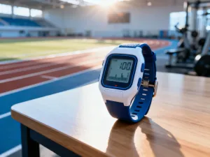 Zestaw kolorowych taśm i gum oporowych ułożonych na podłodze w profesjonalnym domowym studiu fitness.